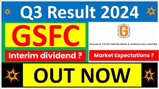 GSFC Q3 results 2024  Gujarat State Fertilizers results today  GSFC Share News  GSFC Share today [upl. by Batholomew]