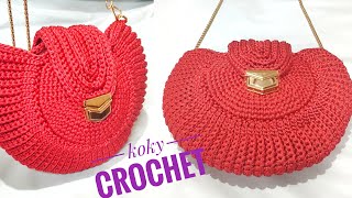 شنطه كروشيه موديل مميز وانيق ج2 Crochet bagaBolso de crochetBolsa de crochês [upl. by Trip]