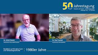 Die 1980er Jahre im Fach DaFDaZ und im FaDaF Ulrich Zeuner im Gespräch mit Paul Voerkel [upl. by Yahsat]