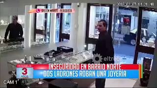 Inseguridad en Barrio Norte ¡Robo a joyería en vivo [upl. by Landon]