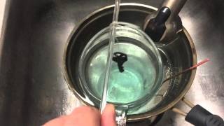 Dissolving thinning a brass key in peracetic acid and salt [upl. by Wain]