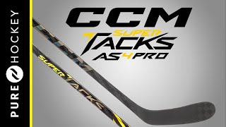 CCM Super Tacks AS4 Pro Hockey Stick  Product Review [upl. by Esikram]