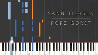 Yann Tiersen  Porz Goret \\ Synthesia Piano Tutorial [upl. by Nahshun]