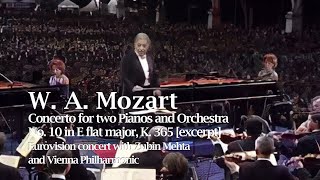 Güher amp Süher Pekinel  Mozart Concerto for Two Pianos with Zubin Mehta and Vienna Philharmonic [upl. by Attennot]