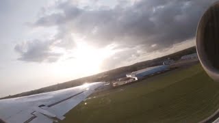 TAKEOFF LOGANAIR E145 SOUTHAMPTON AIRPORT [upl. by Leakcim]