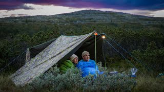 No Tent  Mountain Camping With Jerven Fjellduk  Øyerfjellet Norway [upl. by Aliehs]