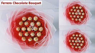 How to make round ferrero chocolate bouquet ferrerobouquet ferrerorocher [upl. by Nairoc]