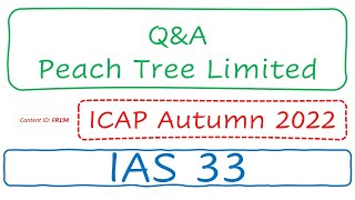 QampA Peach Tree Limited ICAP Autumn 2022  IAS 33 FR194 [upl. by Hancock644]