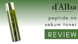 d’Alba Piedmont Peptide No Sebum Balancing Toner Review [upl. by Aiam]