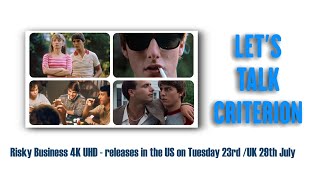 LETS TALK CRITERION  RISKY BUSINESS IN 4K UHD [upl. by Dobbins]