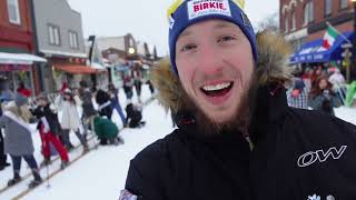 Snowmobiling through the North Woods at the American Birkebeiner [upl. by Anirehtac346]