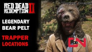 Red Dead Redemption 2  Legendary Bear Pelt amp Trapper Locations [upl. by Hildegaard21]