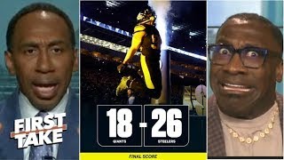 FIRST TAKE  quotSteelers are legitimate SB contendersquot Stephen A on Wilson start 20 as beat Giants [upl. by Yornoc81]