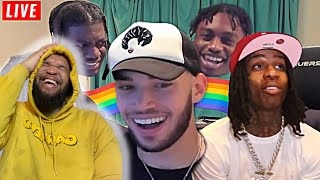 ADIN ROSS BEING SUS FOR 9 MINS ON STREAM REACTION POLO G  LIL YACHTY  ZIAS  B LOU [upl. by Nelli]