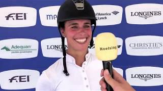 Interview Merel Blom na haar dressuurproef op de Wereldruiterspelen in Tryon [upl. by Ayekim]