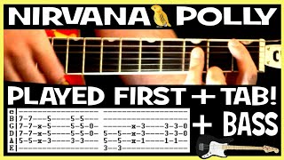 Nirvana Polly Guitar Chords Lesson amp Tab Tutorial  Bass [upl. by Neemsay]