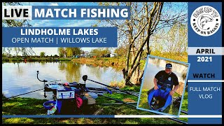 LIVE MATCH FISHING Lindholme Lakes  Open Match  Willows Lake  BagUpTV  April 2021 [upl. by Neilla]