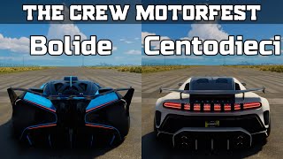 The Crew Motorfest  Bugatti Bolide vs Bugatti Centodieci  Drag Race [upl. by Jozef]