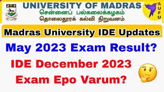 Madras University IDE May 2023 Results December 2023 ExamsA23 Batch Exams [upl. by Canute]