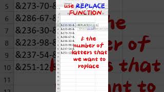 REMOVE THE FIRST LETTER IN TEXT USING REPLACE FUNCTION IN EXCELshortsexcel [upl. by Enihpesoj525]