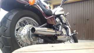 Honda Shadow VT 600 exhaust mod [upl. by Nerb]