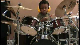 The Who  Wont Get Fooled Again Drum Cover 4 Year Old Drummer Jonah Rocks [upl. by Nic280]