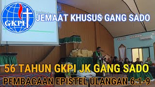 PEMBACAAN EPISTEL ULANGAN 619 DI IBADAH ULANG TAHUN GKPI JEMAAT KHUSUS GANG SADO Ke 56 [upl. by Sillsby]