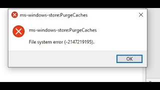 ms windows store purge caches file system error in 2023  4 Ways [upl. by Marrissa]