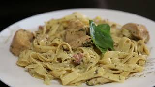 Creamy Chicken Tagliatelle recipe  Quick amp Easy [upl. by Godliman240]