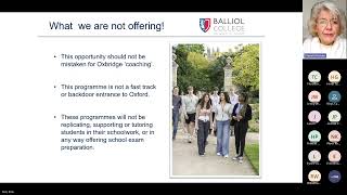 Online open Evening for Balliol College Access programmes for year 12 State School Students [upl. by Lagasse]