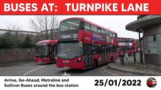 London buses at Turnpike Lane 25012022 [upl. by Oniotna]