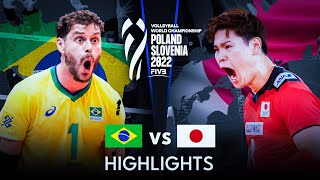 LEGENDARY MATCH  JAPAN vs BRAZIL  Mens Volleyball World Championship 2022 [upl. by Atsirhc]