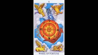 CURSO DEL TAROT Leccion 11  Arcano Mayor 10 La Rueda de la Fortuna Tarot Rider Waite [upl. by Oniskey]