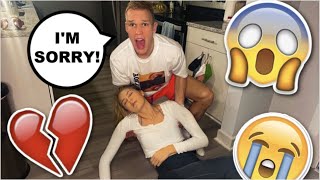 Starting An Argument Then Passing Out Into My Boyfriends Arms Prank HILARIOUS Reaction [upl. by Inek]