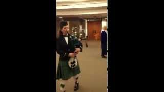 Michigan Bagpiper Irish wedding quotWhen Irish Eyes are Smilingquot [upl. by Aicirtel450]