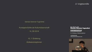 Kunstgeschichte als Kulturwissenschaft  GOTT  Vorlesungen 1 SS2018 [upl. by Lowell]