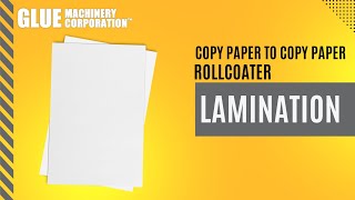 Laminate Copy Paper to Copy Paper with thin coating of glue [upl. by Renaxela]