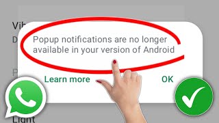 Androidde WhatsApp Popup Bildirimleri Nasıl Düzeltilir 2024 [upl. by Selda]