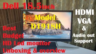 Unboxing Dell D1918H 185 Inch Best LED LCD Monitor with HDMI  VGA amp Audio out [upl. by Eiltan204]