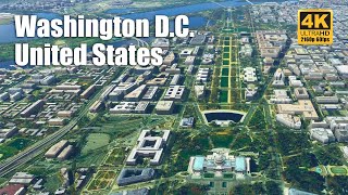 Drzewiecki Design  Washington DC United States  4K 60fps  Drone Music Video  MSFS [upl. by Enaerb]