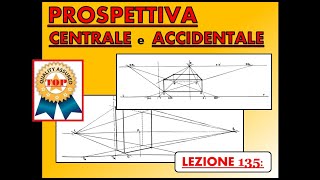 Disegno Tecnico Lez 135  Prospettiva centrale e prospettiva accidentale [upl. by Bail]