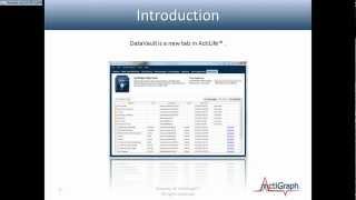 Intro to the ActiLife Data Vault [upl. by Aissac812]