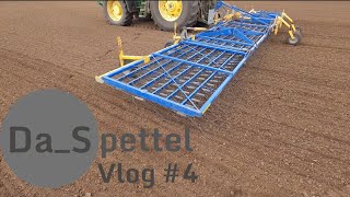 DaS Vlog 4  Kichererbsen blindstriegeln mit John Deere 8220 und 12m Treffler Striegel [upl. by Cassandra859]