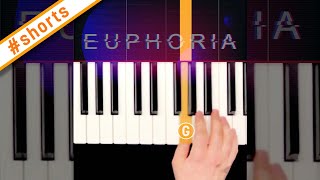 EASY quotEuphoriaquot theme song you need to learn on piano shorts [upl. by Jansen]