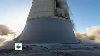 South Australia Port Augusta power station chimney getting demolished [upl. by Hardej]