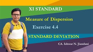 Chapter 4 Measure of Dispersion  Standard Deviation  Statistics Class 11  Exercise 44  GSEB [upl. by Sabelle]