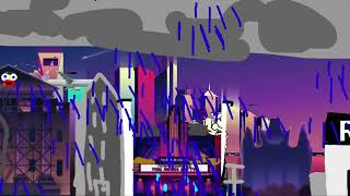 Roku Screensaver  City scroll Rainy magic movie ￼￼ [upl. by Eidualc]