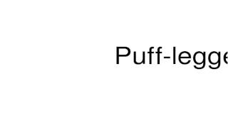 How to pronounce Pufflegged [upl. by Svoboda]