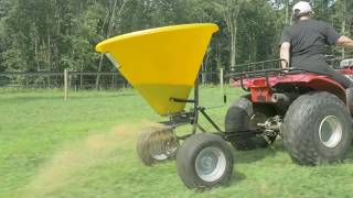 Ground Drive Broadcast Spreader  ABI Attachments [upl. by Abran64]