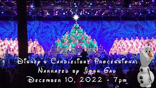 Disneys Candlelight Processional at Epcot narrated by Josh Gad December 10 2022 7pm [upl. by Sully]